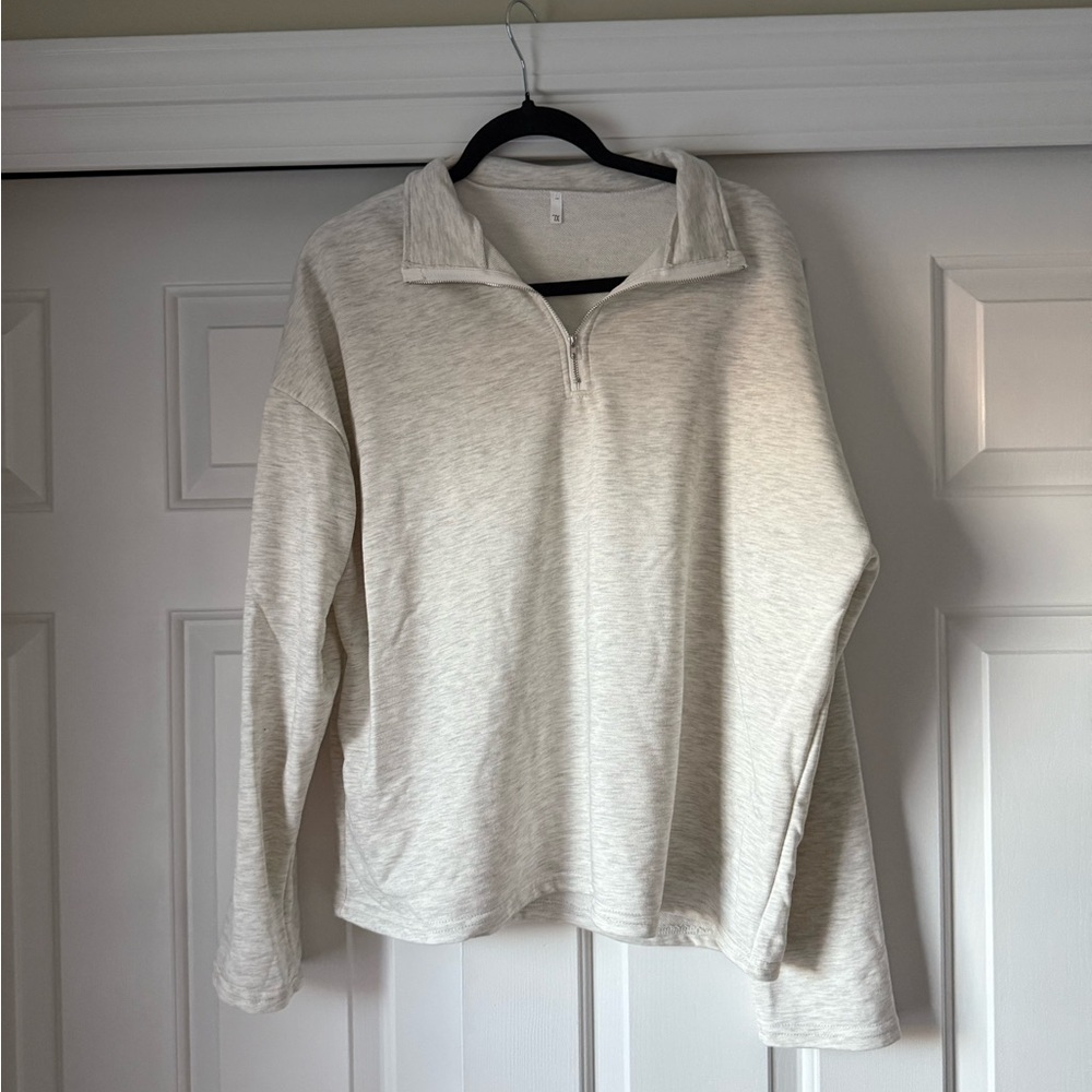 Gray Quarter-Zip Pullover